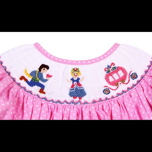 Smocked Bishop Dress- Prince and Princess - Picture 4 of 6